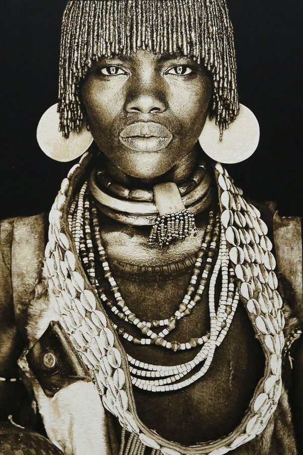 Gobelinbild "Hamar Women Ethiopia", 75 x 125 cm