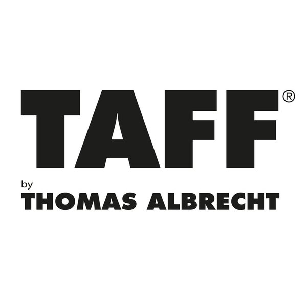 Kuhfell-Bank "BUFFALO" schwarz/weiss by TAFF/Thomas Albrecht