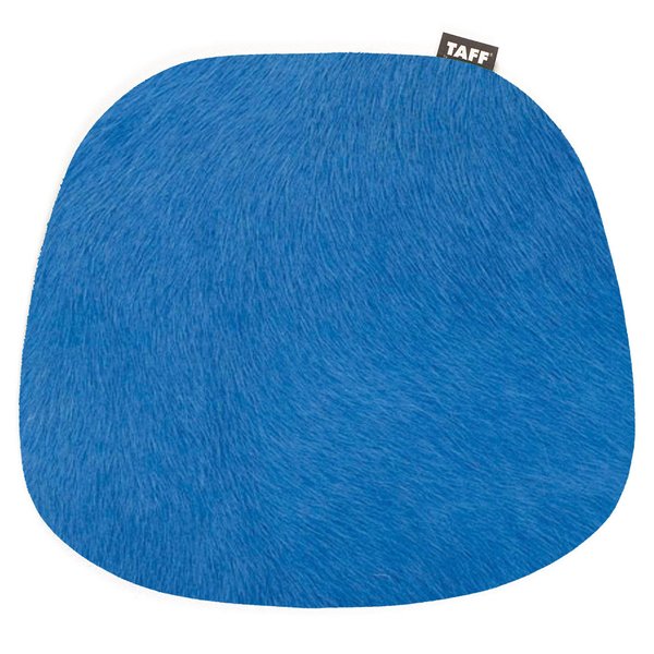 Kuhfell-Sitzkissen Blau, TAFF by Thomas Albrecht (für Vitra Plastik Side Chair und andere Stühle)