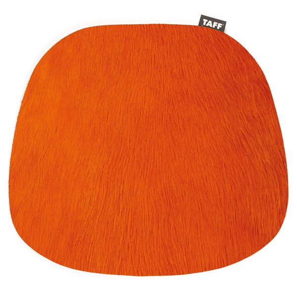 Kuhfell-Sitzkissen Orange, TAFF by Thomas Albrecht (für Vitra Plastik Side Chair und andere Stühle)